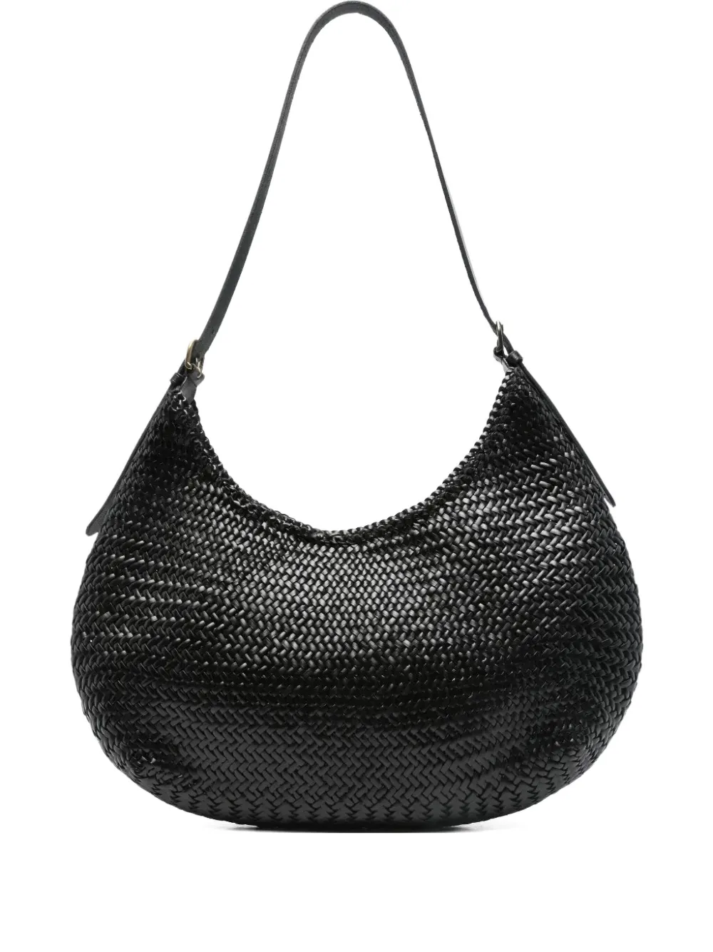 DRAGON DIFFUSION large Luna Piena woven-leather shoulder bag Zwart