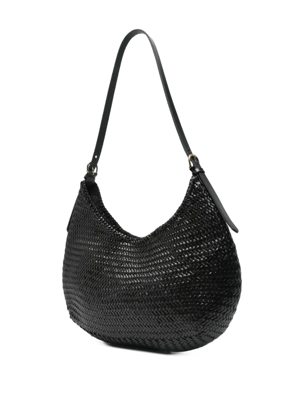 DRAGON DIFFUSION large Luna Piena woven-leather shoulder bag Zwart