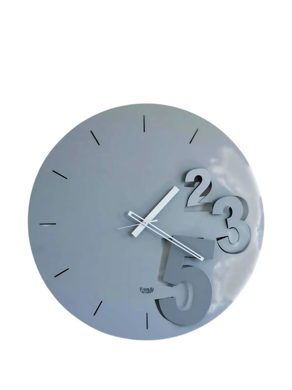 Arti & Mestieri number-detail wall clock - グレー Arti & Mestieri number-detail wall clock - グレー