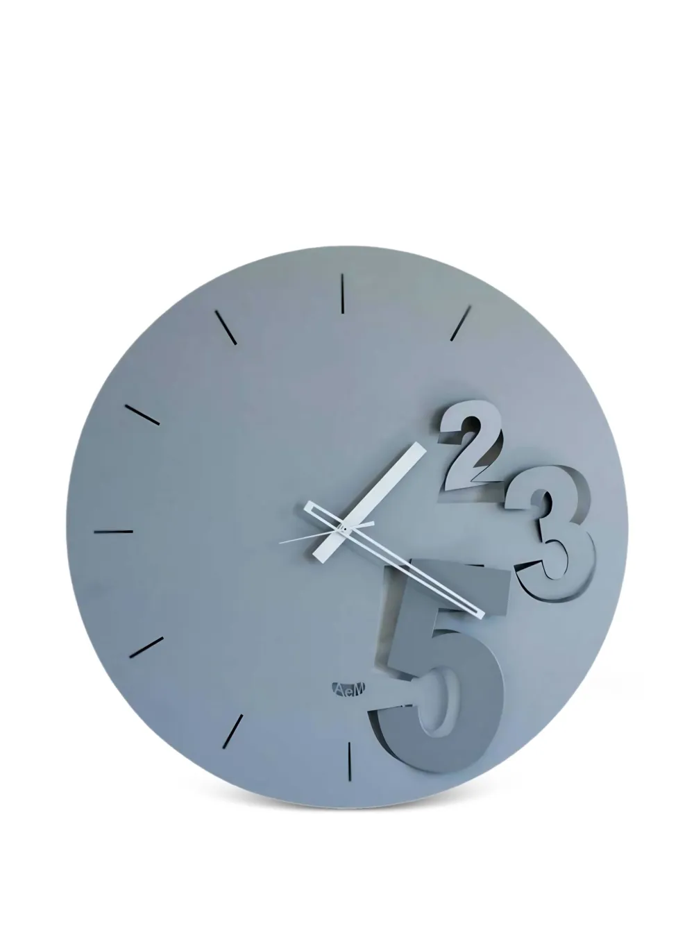 Arti & Mestieri number-detail wall clock | Grey | Image 1