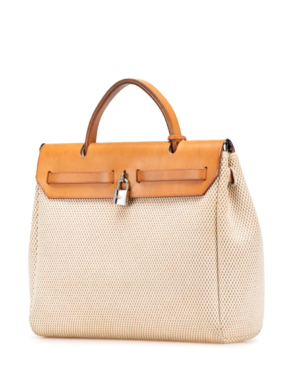 Pre-owned Hermes 2003 Toile Herbag Pm Satchel