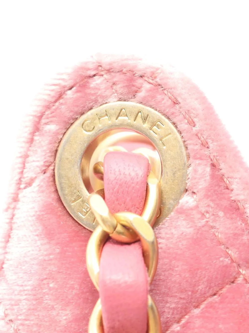 CHANEL Pre-Owned 2021-2025 Small Quilted Velvet Wavy CC Hobo crossbody bag | Pre-Owned | Image 2
