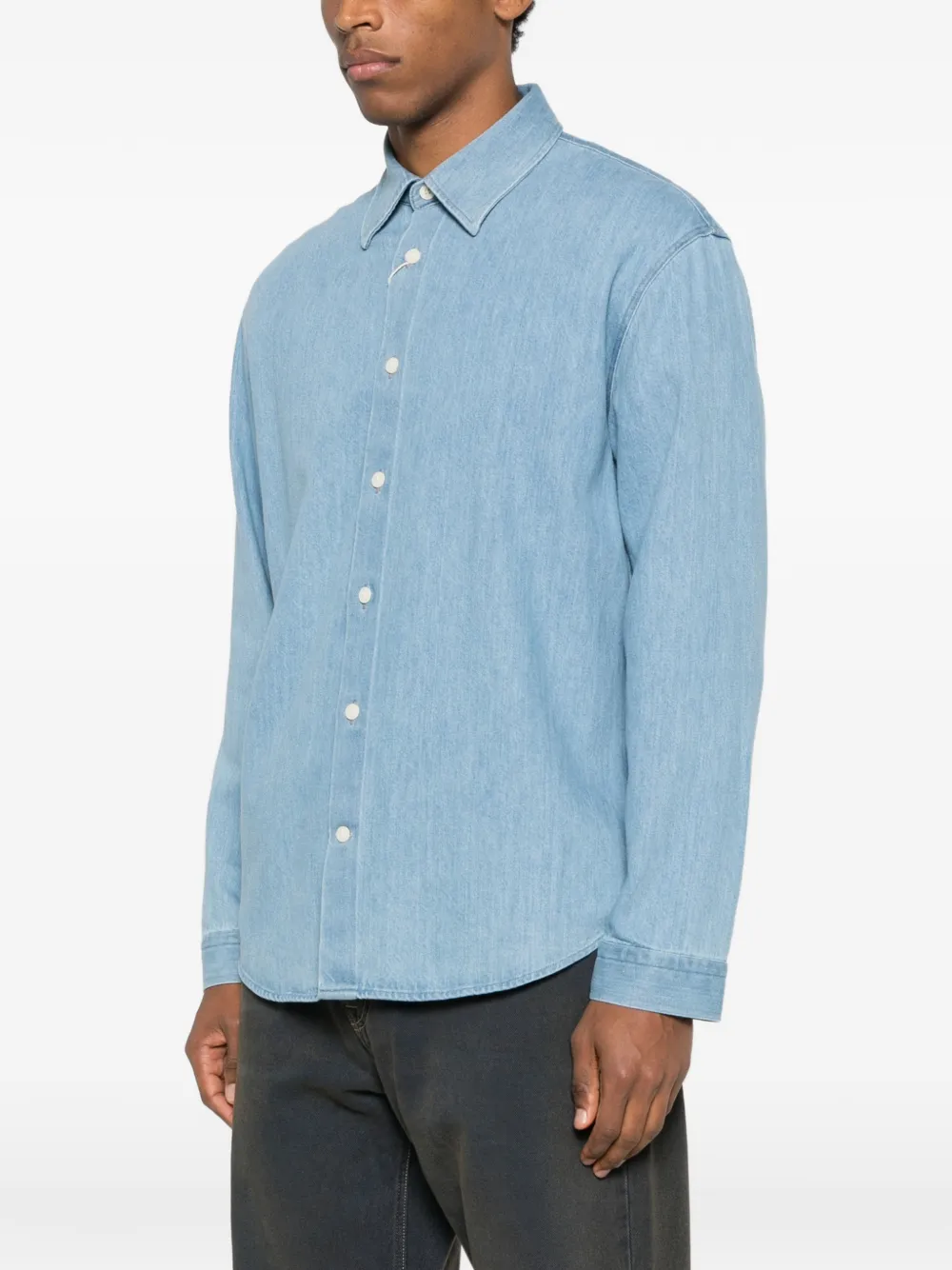 Nn07 Casper Buttoned Overshirt In Blue