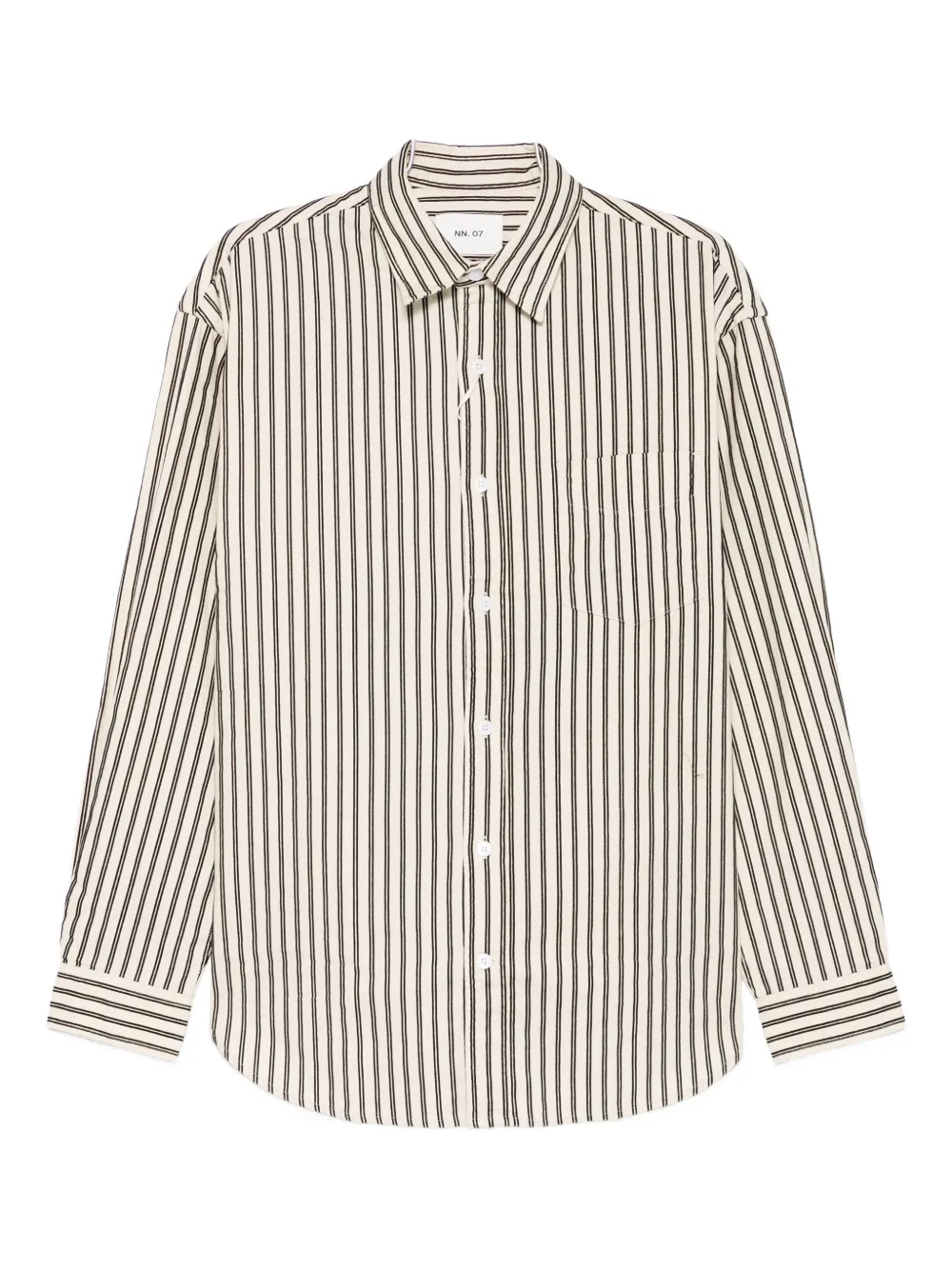 NN07 Skyler striped-pattern button-down shirt | Neutrals | Image 1