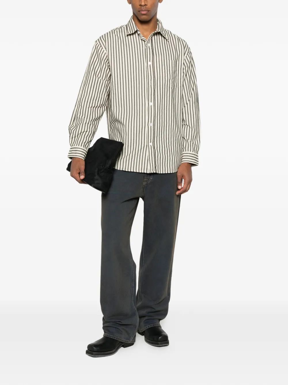 NN07 Skyler striped-pattern button-down shirt | Image 2