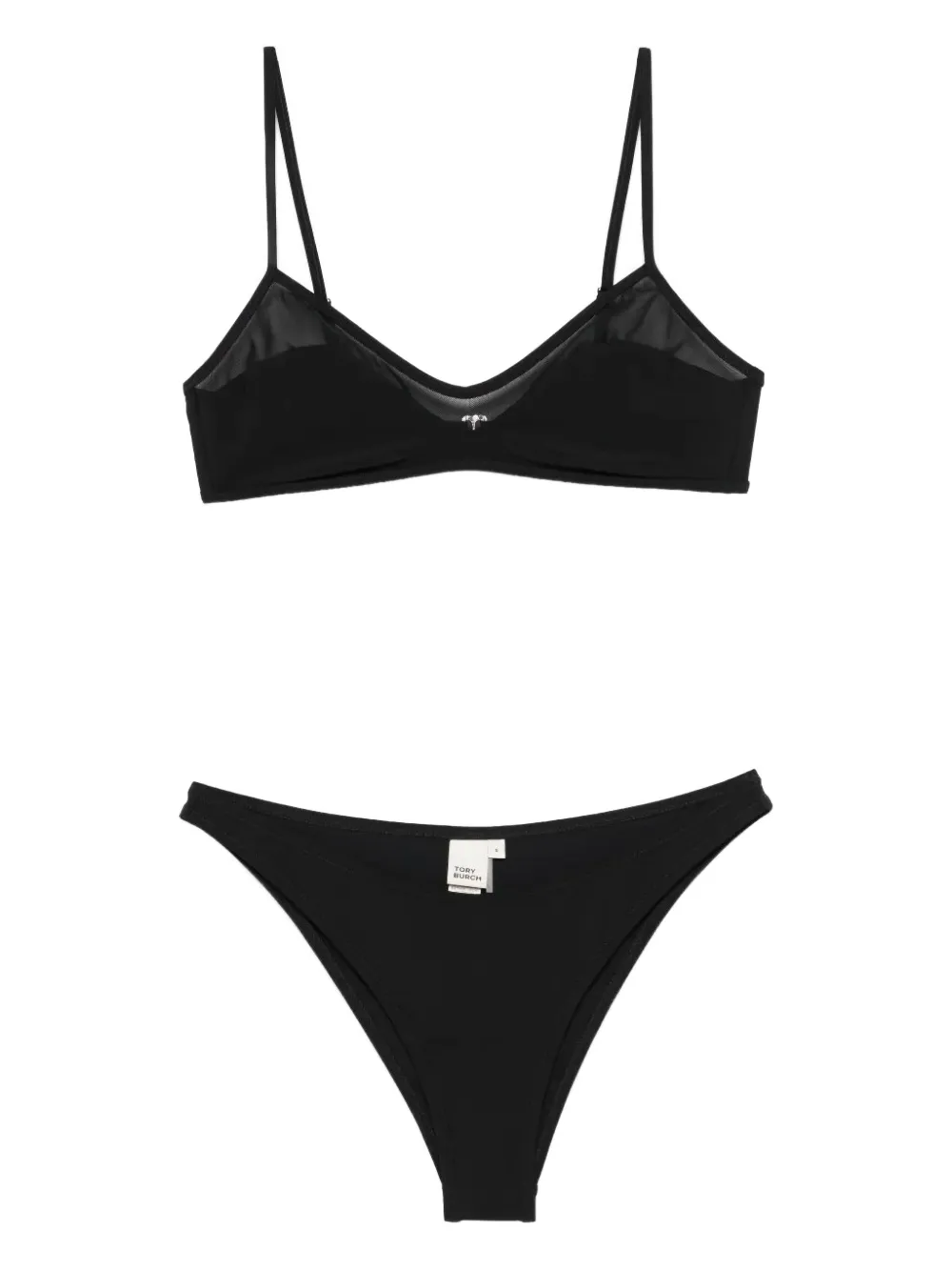 Tory Burch mesh-panel bikini Zwart