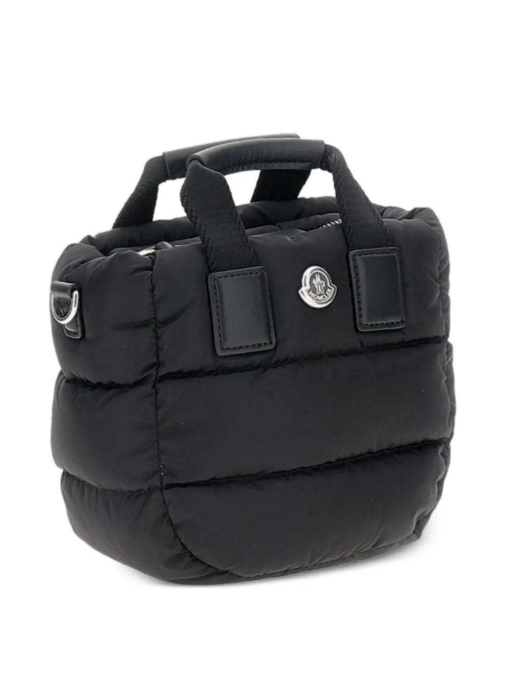 Moncler quilted top-handle bag Zwart
