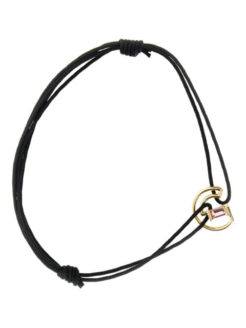 Aliita collar con dije G en oro amarillo de 9kt con turmalina