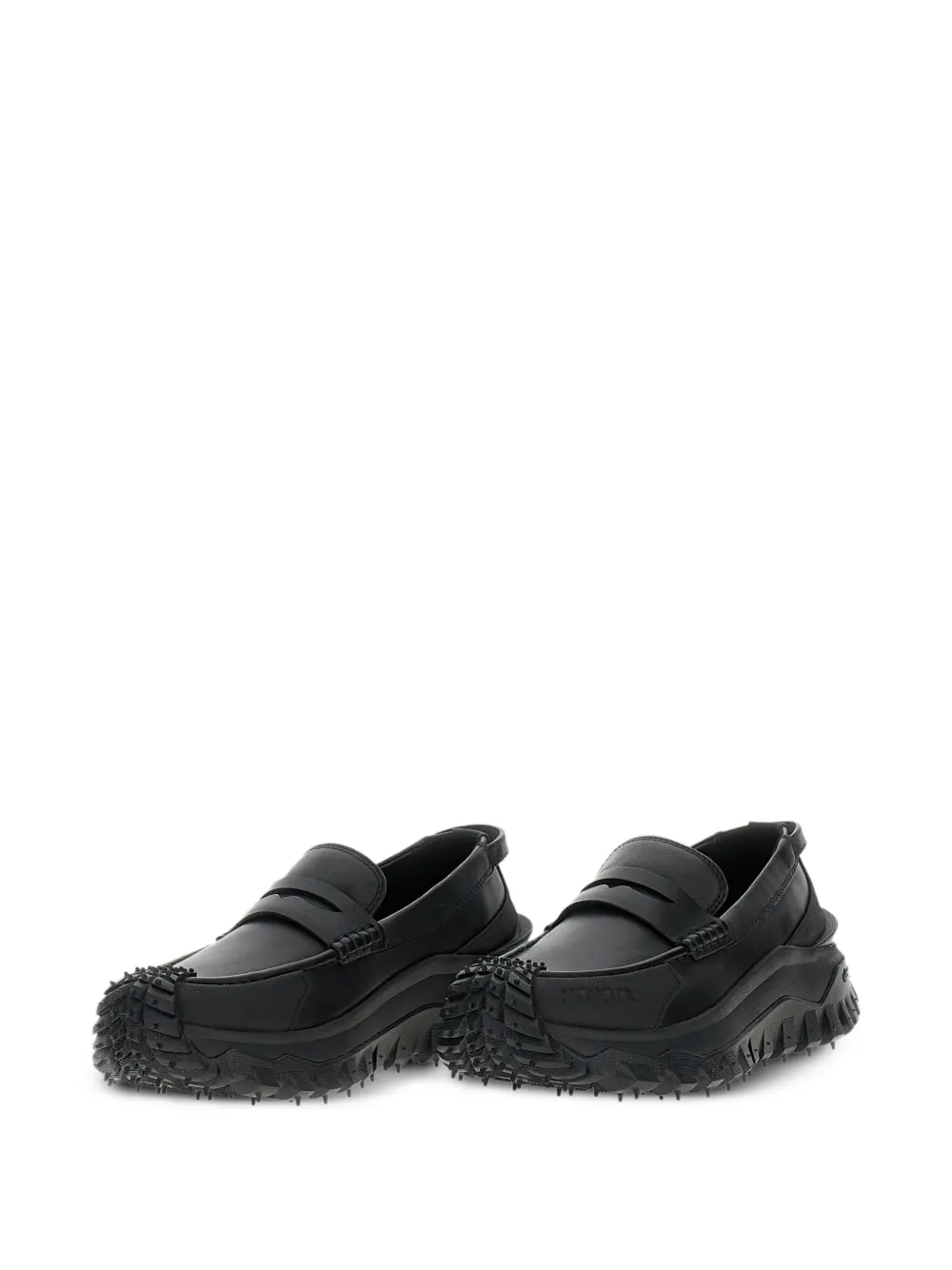 Moncler penny-leather loafers Black