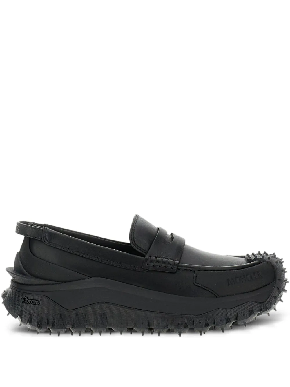 Moncler penny-leather loafers Black