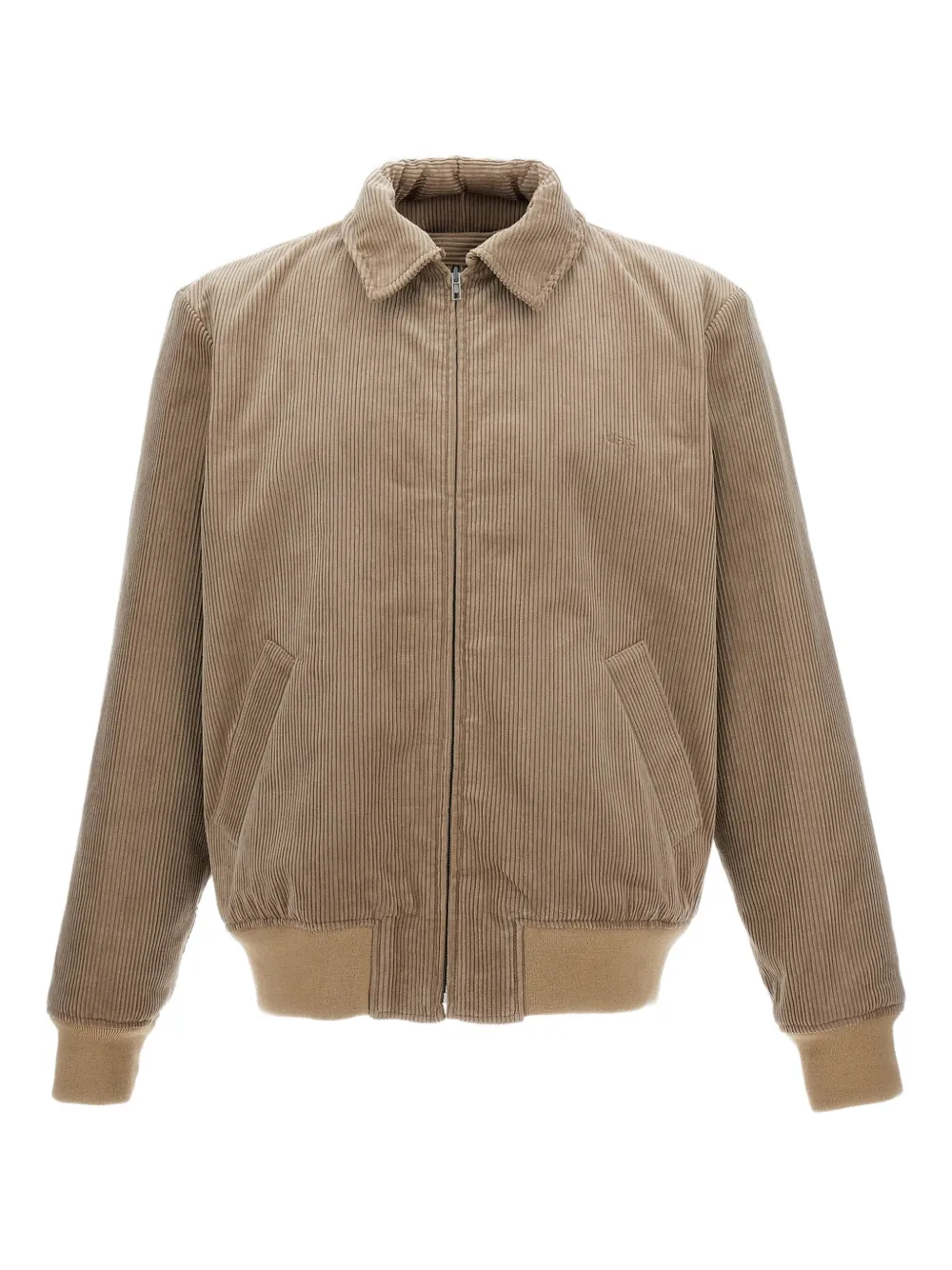 A.P.C. Ribfluwelen jack met ritssluiting Bruin