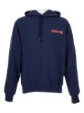 Marni logo-patch hoodie - Blue