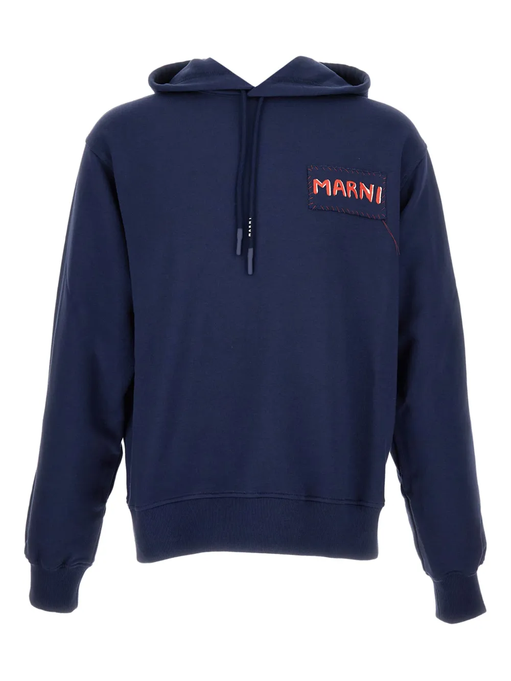 Marni logo-patch hoodie | Blue | Image 1