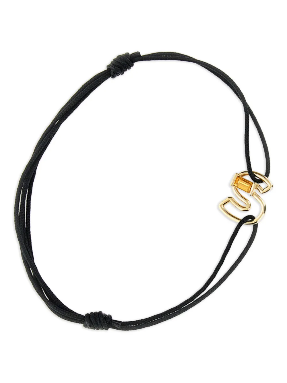 Aliita 9K yellow gold S pendant necklace - Nero