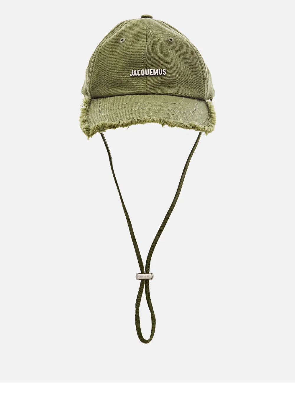 Jacquemus fringed topstitched cap | Green | Image 1