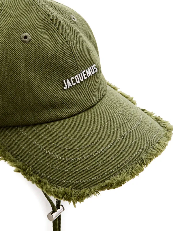 JACQUEMUS キャップ　Farfetch購入 Jacquemus Fringed Topstitched Cap | Green | FARFETCH