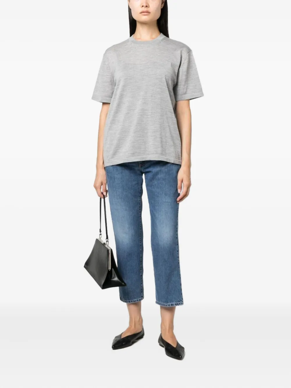 Armarium Viky Crew-neck Short-sleeve T-shirt In Gray