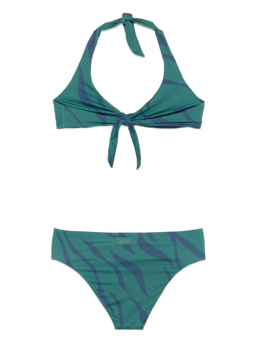 Fisico Cristina Ferrari Animalier Print Bikini Set In Green