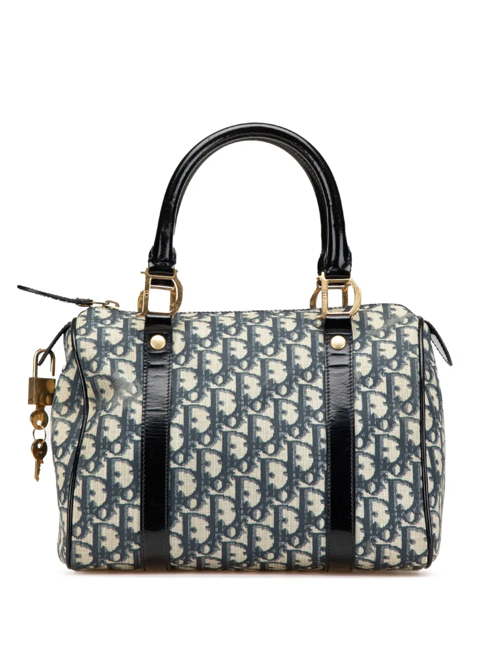 Pre-owned Dior 2004 Oblique Coated Canvas Boston Bag