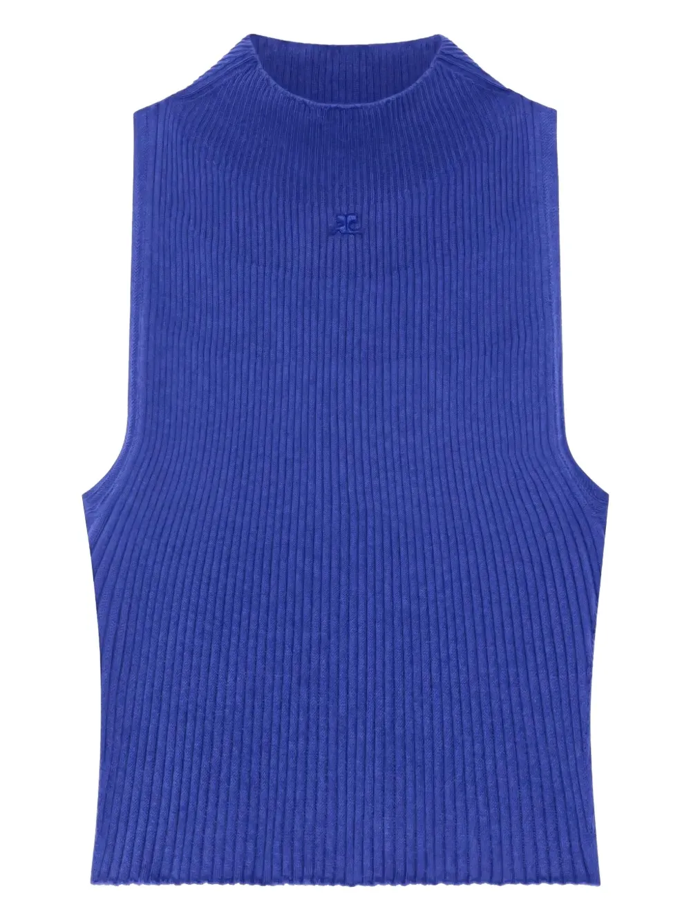 Courrèges Top met hoge hals Blauw