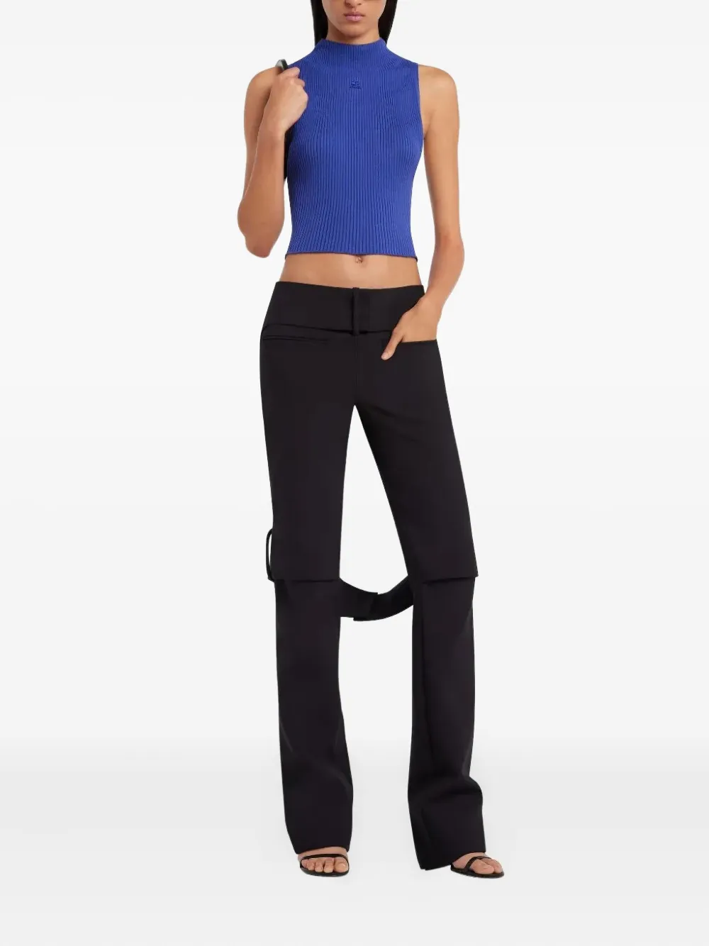 Courrèges Top met hoge hals Blauw