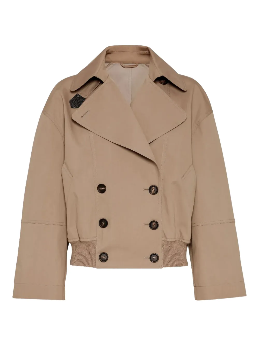 Brunello Cucinelli double-breasted trench jacket Bruin