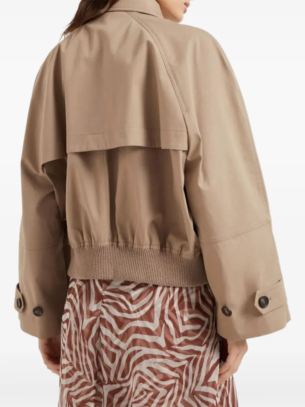 Brunello Cucinelli double-breasted trench jacket Bruin