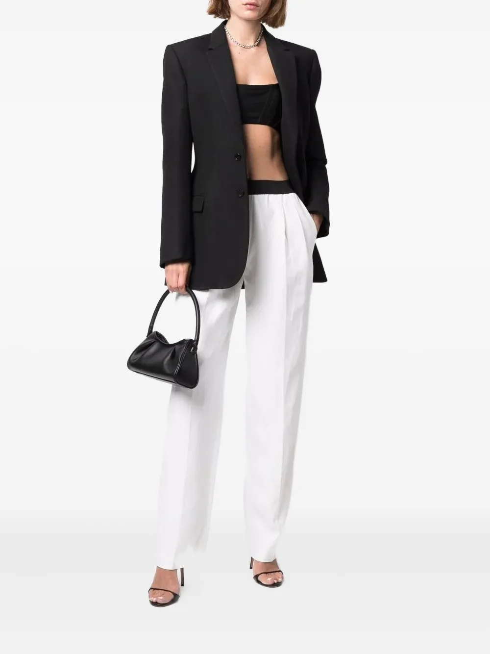 Loulou Takaroa broek met elastische taille Wit