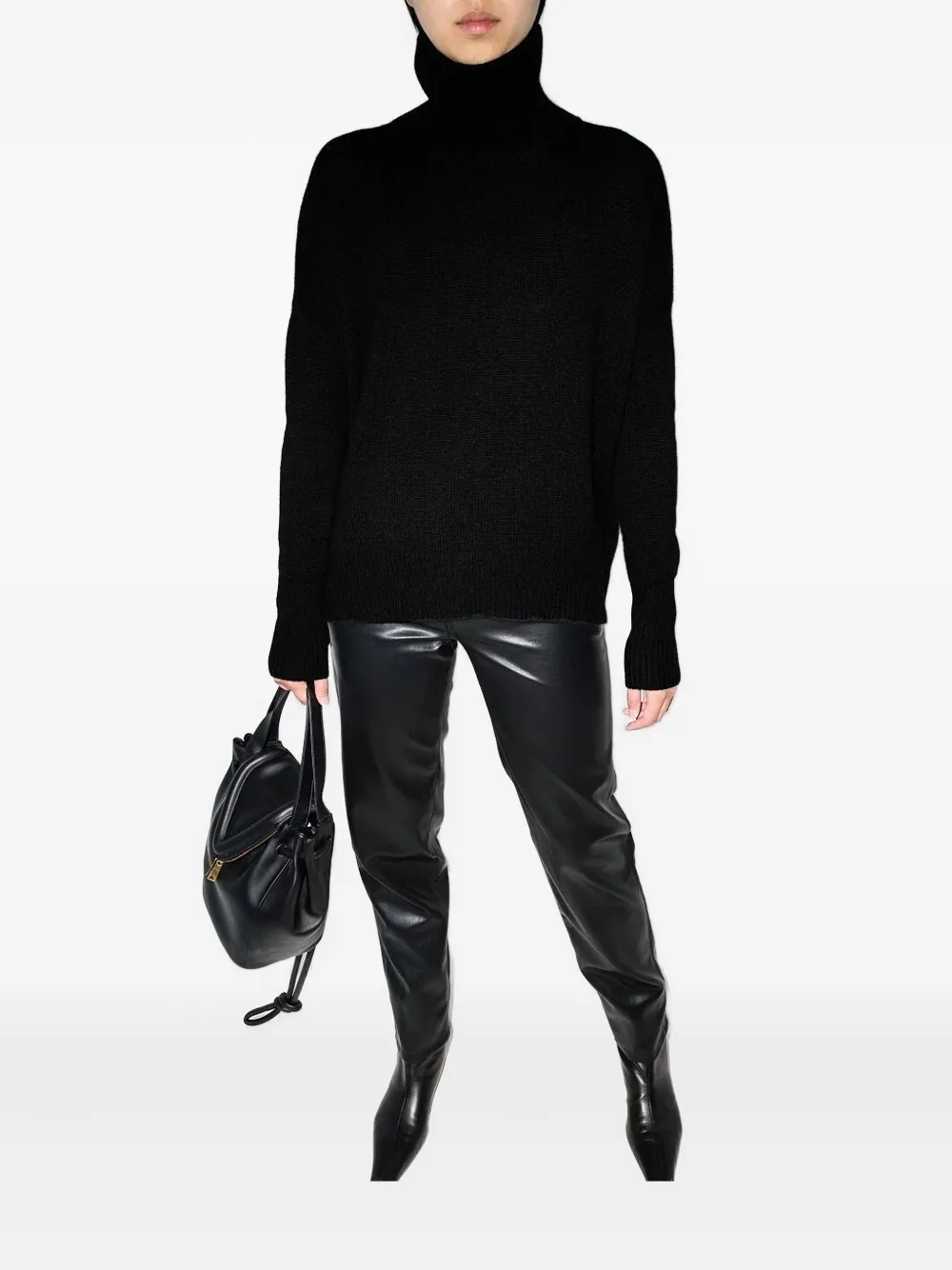 Lisa Yang Heidi high-neck cashmere sweater Zwart