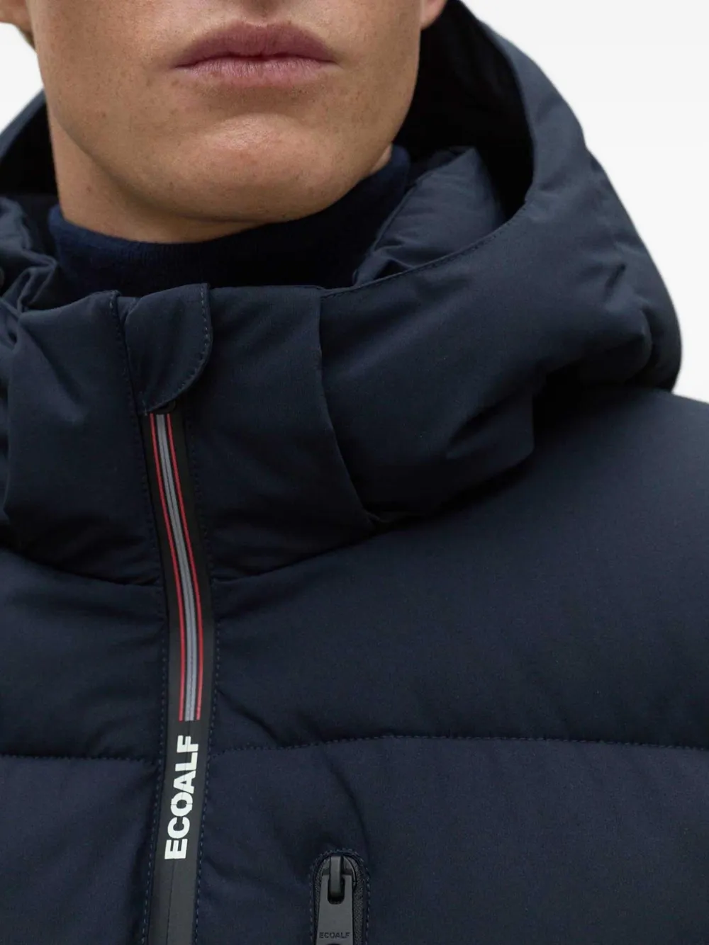 Ecoalf Jack met capuchon en rits Blauw