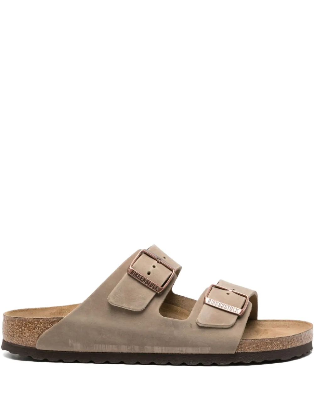 Birkenstock Arizona double-buckle leather sandals Brown