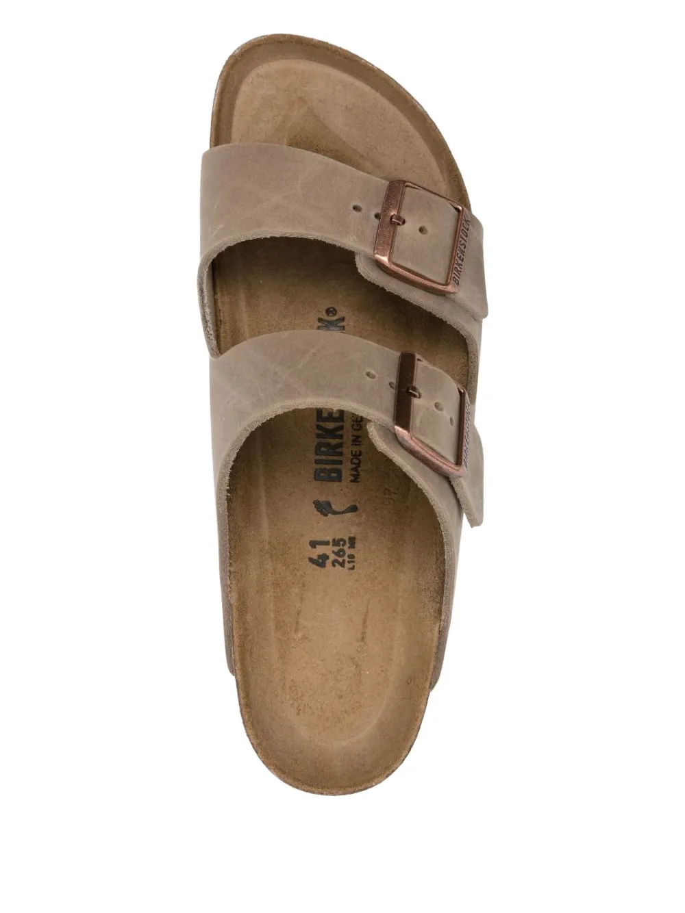 Birkenstock Arizona double-buckle leather sandals Brown