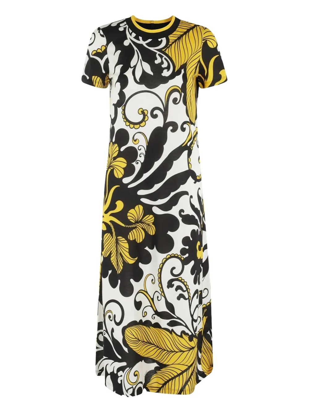 La DoubleJ floral-print swing dress Zwart