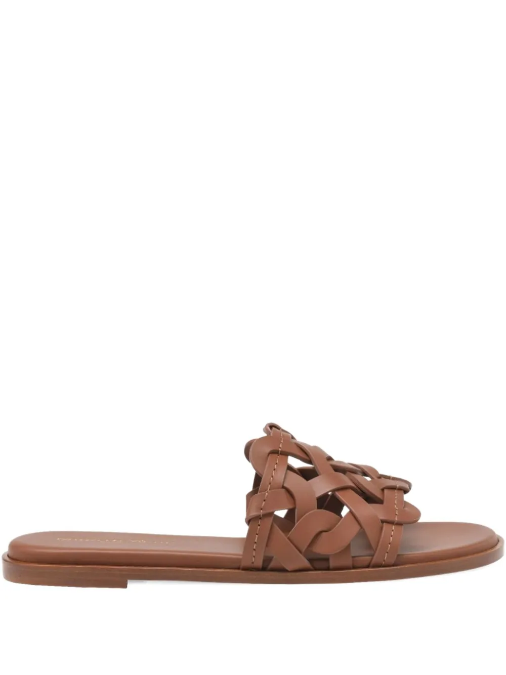 Gianvito Rossi Amalfi woven leather sandals Brown
