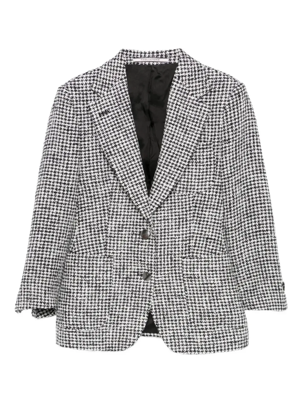 Tagliatore houndstooth single-breasted blazer Zwart