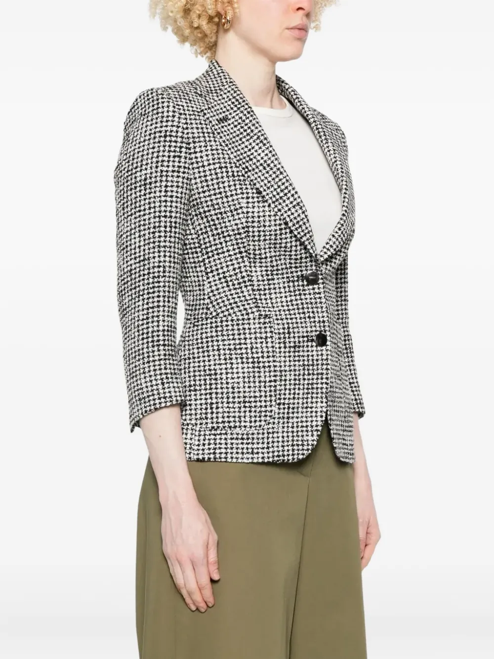 Tagliatore houndstooth single-breasted blazer Zwart