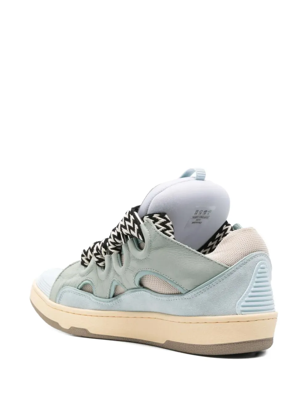 Lanvin lace-up leather sneakers Blue