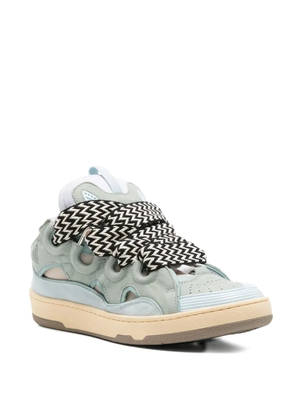 Lanvin lace-up leather sneakers Blue