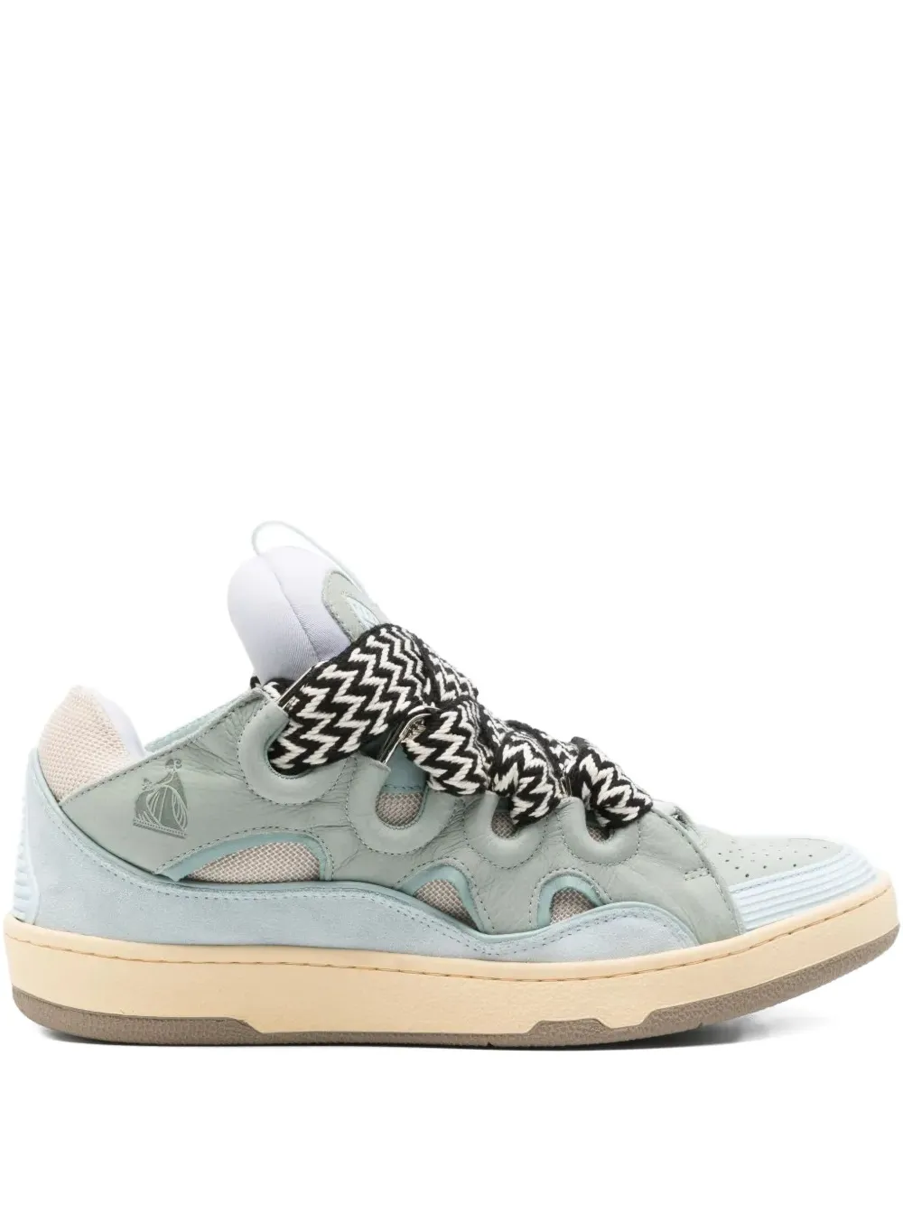 Lanvin lace-up leather sneakers Blue