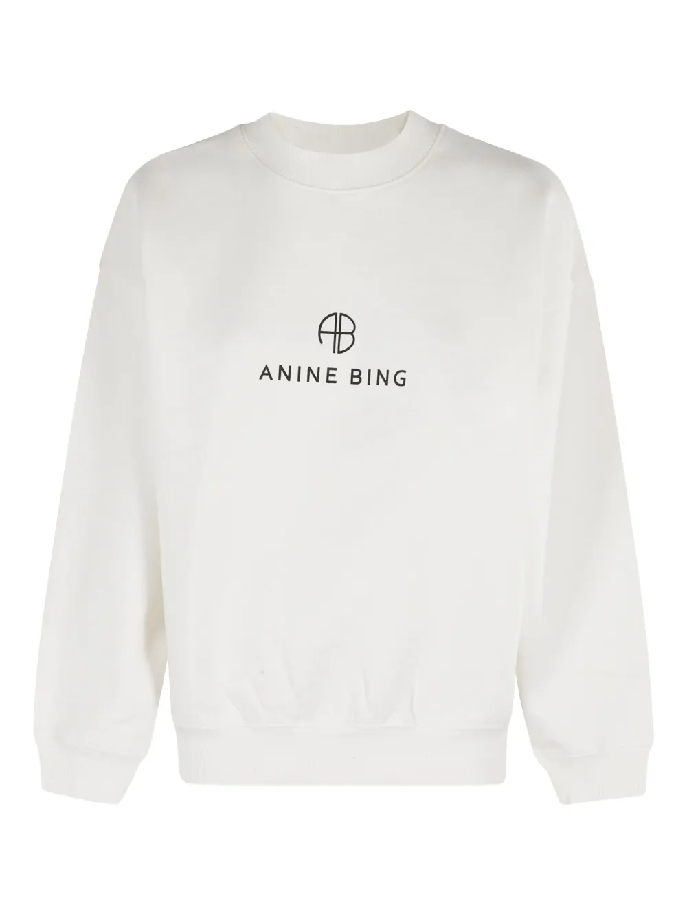 ANINE BING logo-print cotton sweatshirt Wit