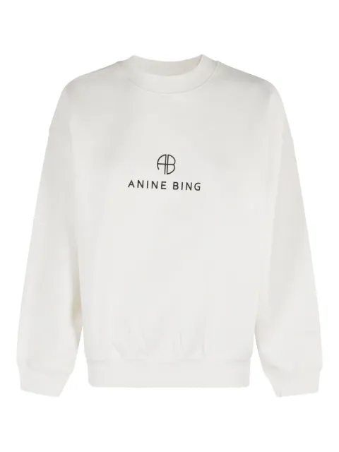 ANINE BING logo-print cotton sweatshirt