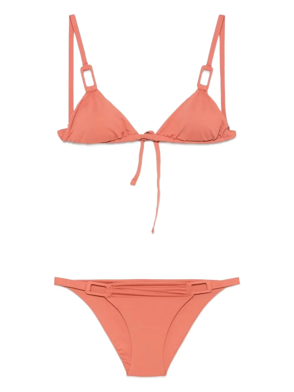 Fisico ring-detail bikini set - オレンジ Fisico ring-detail bikini set - オレンジ