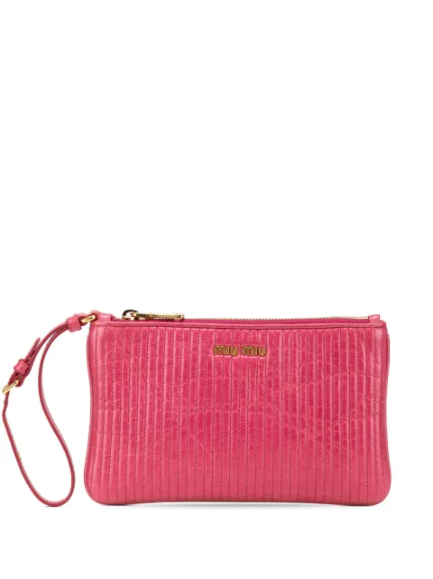 Miu Miu Pre-Owned 2010-2025 Matelasse Lambskin Leather clutch bag