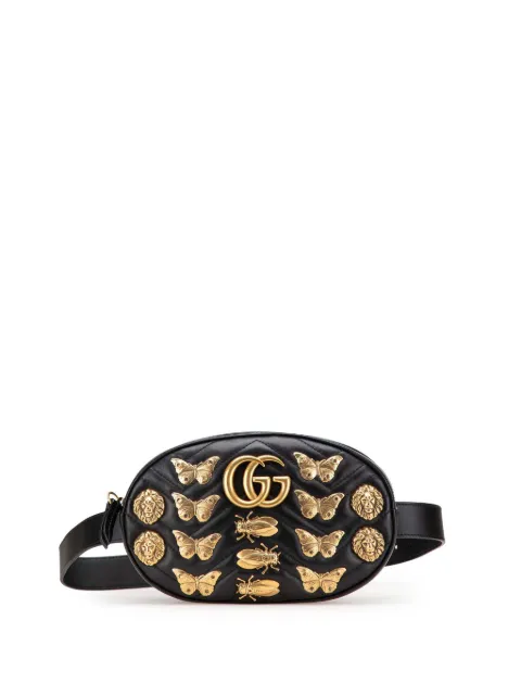 Gucci Pre-Owned 2016-2025 GG Marmont Matelasse Leather Animalier belt bag
