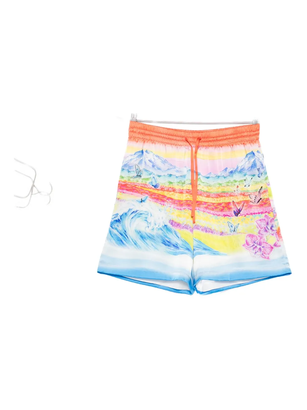 Casablanca landscape-wave print shorts - Arancione