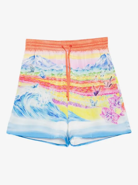Casablanca landscape-wave print shorts