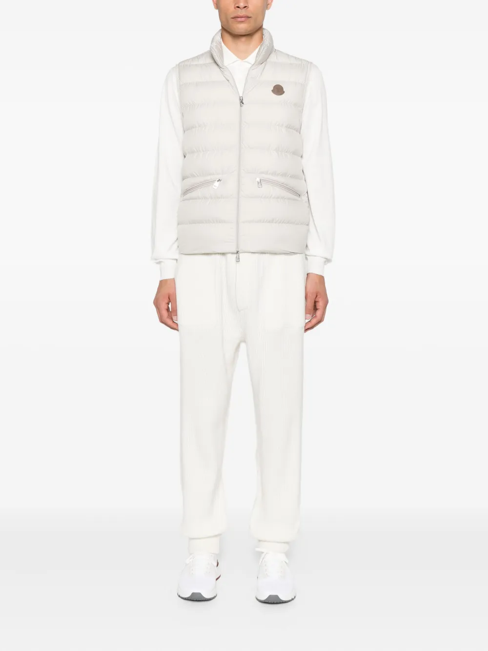 Moncler Treompan bodywarmer met rits Beige