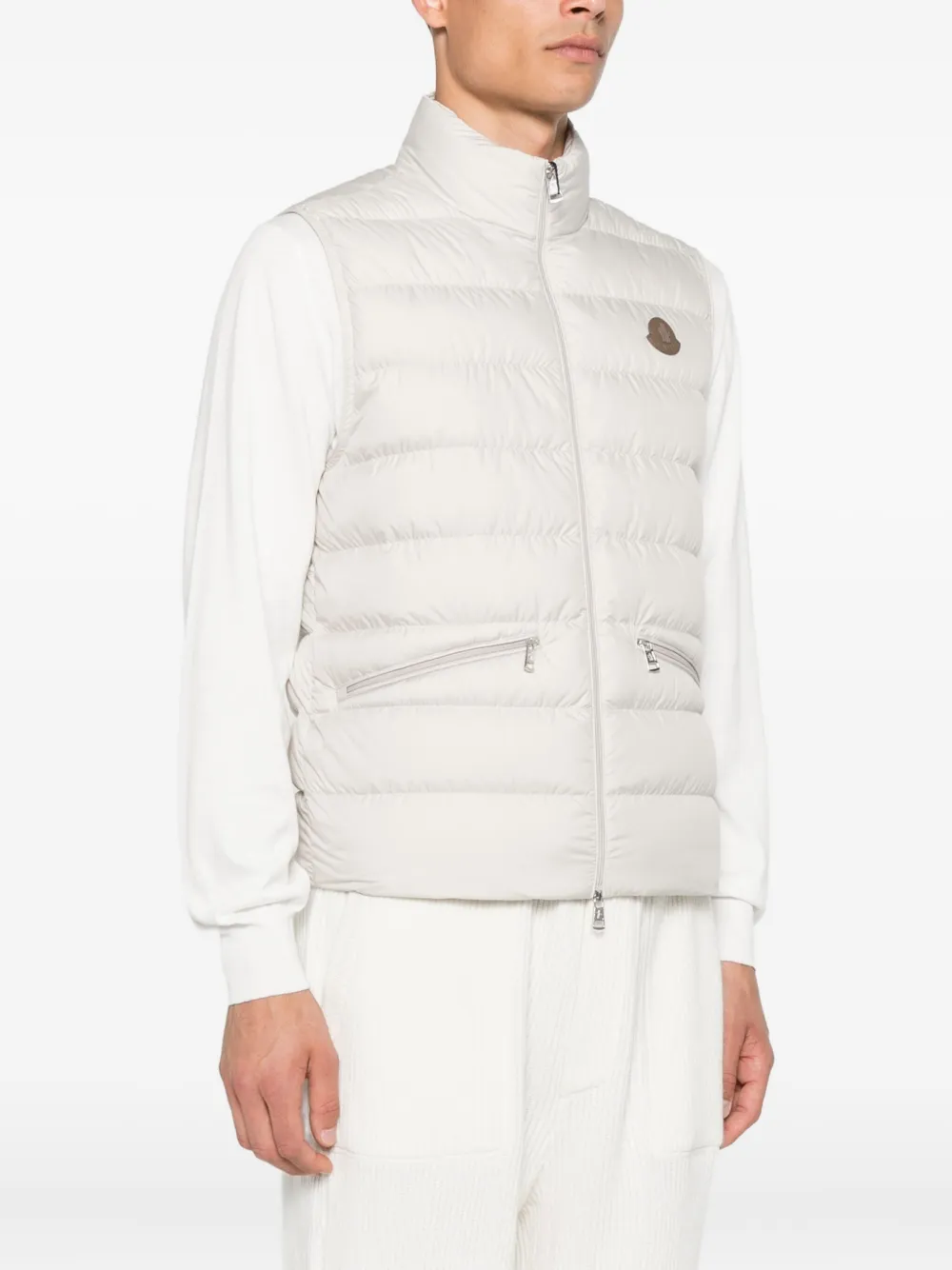 Moncler Treompan bodywarmer met rits Beige