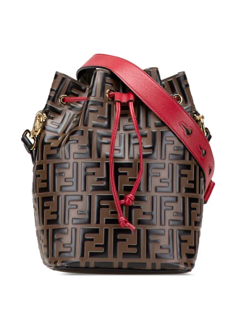 Fendi Pre-Owned 2010-2025 Small Zucca Embossed Leather Mon Tresor bucket bag