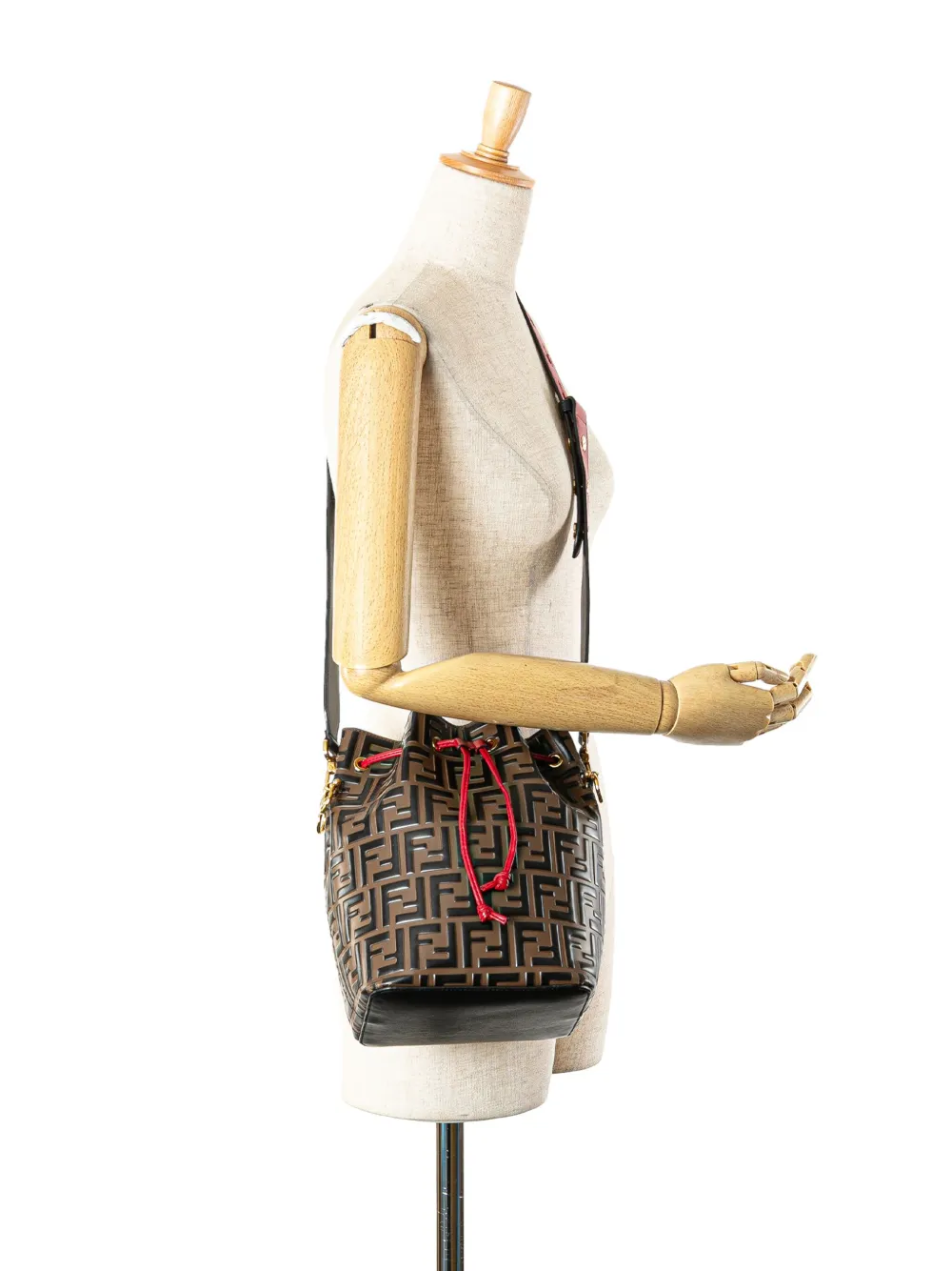 Fendi Pre-Owned 2010-2025 Small Zucca Embossed Leather Mon Tresor bucket bag | Pre-Owned | Image 2